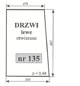 szyba drzwi lewe T25 A kabina polska