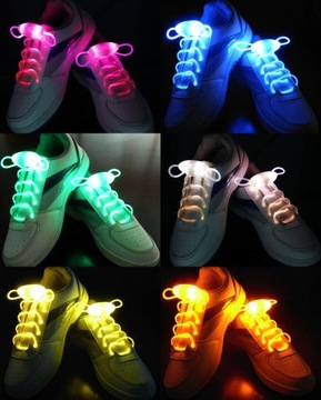 ŚWIECĄCE SZNURÓWKI SZNUROWADŁA LED_bezpieczne nocą