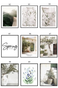 ПОСТЕР 50x70 ВЕСЕННЯЯ подборка из 100 ДИЗАЙНОВ eviero B2 цветы пейзажи природа бохо