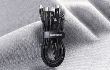 ТЕЛЕФОННЫЙ КАБЕЛЬ BASEUS 3В1 USB TYPE C MICRO LIGHTNING IPHONE 20ВТ 1,5М