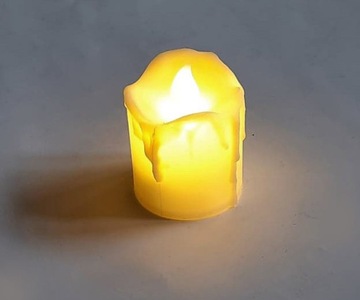 Świeczka LED z naciekami lampka wkład baterie dołączone