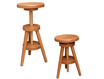 Taboret drewniany bukowy 50-70, PRODUCENT MEBLI
