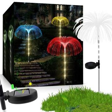 2SZT LAMPKA GIRLANDA OGRODOWA SOLARNA MEDUZA LED