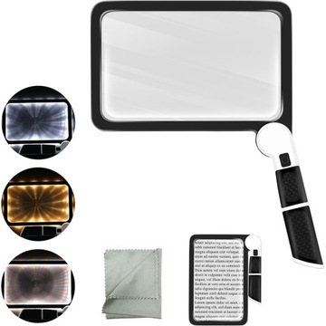 ЛУПА ДЛЯ ЧТЕНИЯ С ПОДСВЕТКОЙ 5-кратная ЛУПА С 48LED PRO ЛАМПАМИ