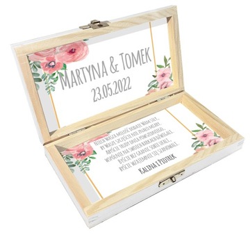 Деревянная копилка, белая, свадебный подарок жениху и невесте.