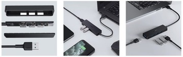 USB-A HUB 4x РАЗДЕЛИТЕЛЬ ПОРТОВ USB 3.0