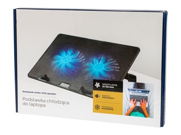 ОХЛАЖДАЮЩАЯ ПОДСТАВКА ДЛЯ НОУТБУКА USB LED 2 ВЕНТИЛЯТОРА РЕГУЛИРУЕМАЯ ПОДСТАВКА