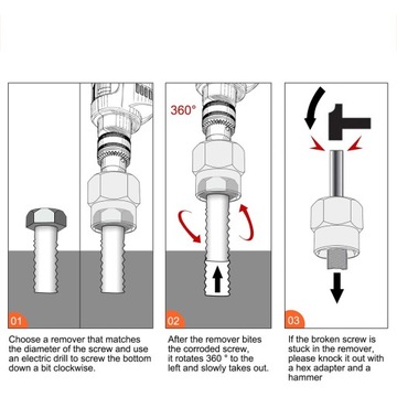 НАБОР ИЗВЛЕЧИТЕЛЕЙ СЛОМАННЫХ ВИНТОВ, 14 ШТ.