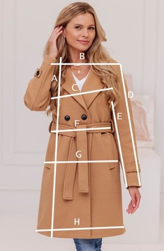 ПАЛЬТО ЖЕНСКОЕ В РЕБИНКУ С ПОЯСОМ ОСЕНЬ-ЗИМА ИЗ ШЕРСТИ М