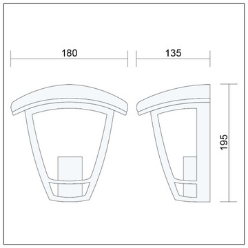НАСТЕННЫЙ СВЕТИЛЬНИК ALU E27 НАРУЖНЫЙ НАСТЕННЫЙ СВЕТИЛЬНИК