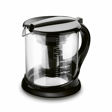 Szklany DZBANEK DO ZIÓŁ HERBATY ZAPARZACZ dzbanek z zaparzaczem stal 1,8l