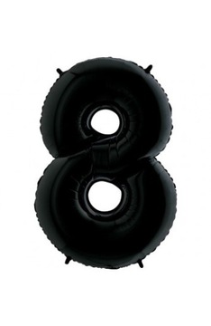BALON FOLIOWY CYFRA 8 - CZARNA 100CM
