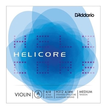 Struna A do skrzypiec D'Addario Helicore 4/4 pojed