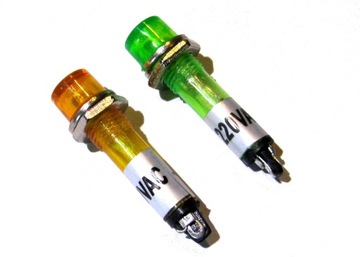 Kontrolka neonowa FI 6mm 220V żółta 2szt