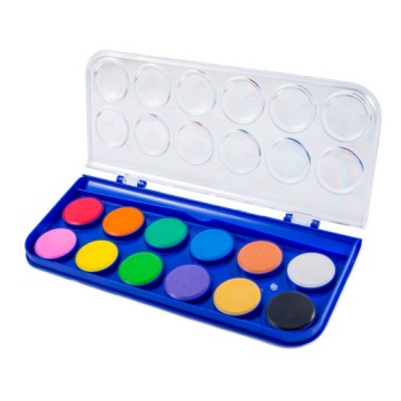 Краски акварельные школьные 12 цветов Kidea FA12KKA