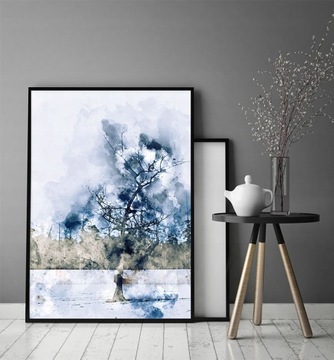 КАРТИНА-ПОСТЕР В РАМКЕ 53х73 см Акварель P1662