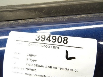 DVEŘE PŘEDNÍ LEVÉ JAGUAR X-TYPE 4WD SEDAN 01-09