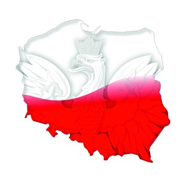 POLAND Polska naklejka patriotyczna na auto, szybę