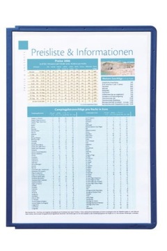 Panele informacyjne A4 do uchwytu 5szt granatowe