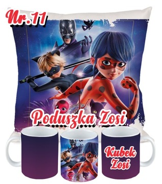 КОМПЛЕКТ ПОДУШКА + КРУЖКА БОЖЬЯ КОРОВКА ЧЕРНЫЙ КОТ N8