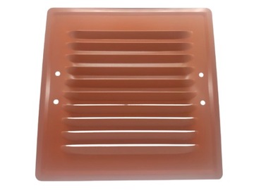 РЕШЕТКА ВЕНТИЛЯЦИОННАЯ МЕТАЛЛ, коричневая, 14х14 + ребра
