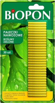 BIOPON PAŁECZKI NAWOZOWE DO ROŚLIN ZIELONYCH 30SZT
