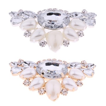 Украшения для обуви с кристаллами. Туфли с белыми кристаллами.