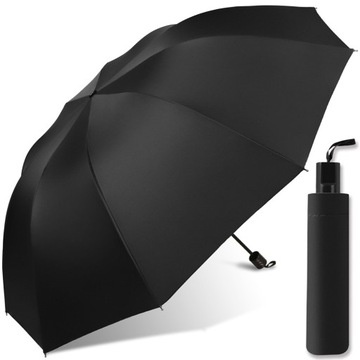 GIGA DUŻY PARASOL PARASOLKA XXL SKŁADANY UNISEX 130CM + POKROWIEC