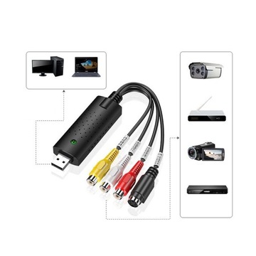 VHS ВИДЕОКОРТЕР – RCA (ТЮЛЬК) НА USB