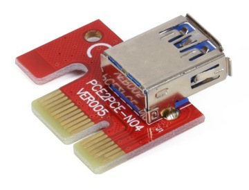 RISER 007S RED USB3.0 PCI-E PCI 1x-16x SATA TAPE