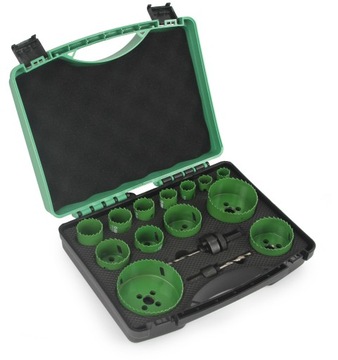 Кольцевые пилы БИ-МЕТАЛЛ, листы ПВХ, гипсокартоны, 16 шт.