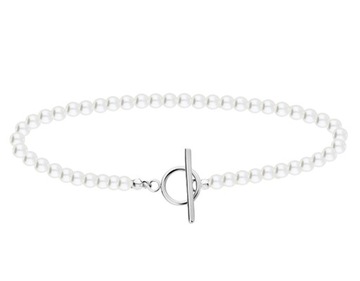 NASZYJNIK Z PEREŁKAMI ZAPIĘCIE Z PRZODU CHOKER 925