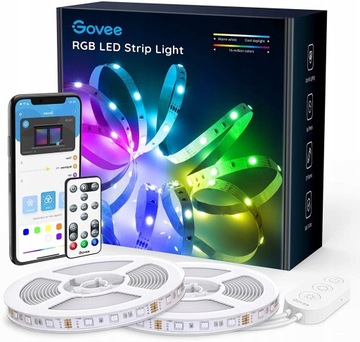 TAŚMA LED GOOVE 10M RGB APLIKACJA + PILOT 16MLN