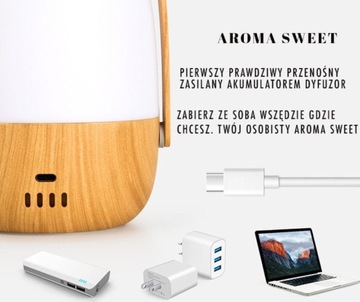 Фонарь оранжевый ароматерапевтический масляный диффузор портативный Aroma Sweet
