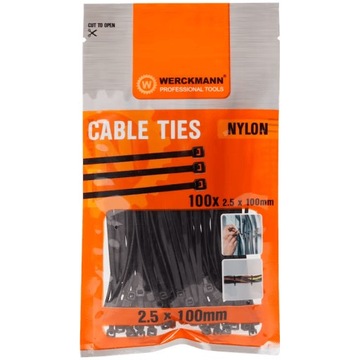 КАБЕЛЬНЫЕ Стяжки 2,5Х100 100 ШТ.