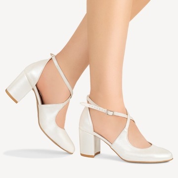 СВАДЕБНЫЕ ТУФЛИ BRILU PEARL С ПОЛОСКАМИ Слоновой кости 40