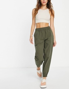 PIECES KHAKI SPODNIE HIGH WAIST (29)