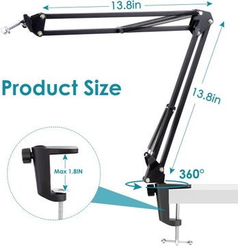 YOUSHARES NB35 HyperX QuadCast Микрофонная стойка с настольной штангой