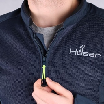 HUSAR RAVEN синяя куртка из софтшелла, водонепроницаемая мужская куртка с сетчатыми панелями