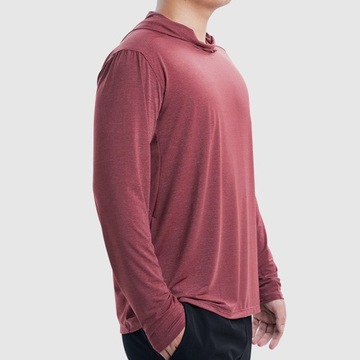Męska lekka, oddychająca koszulka sportowa Szybkoschnące bluzy z kapturem