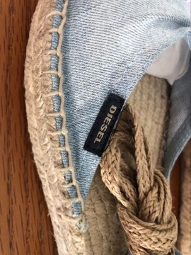 Diesel Espadryle Letnie buty wsuwane Light Blue Y01844 roz 40