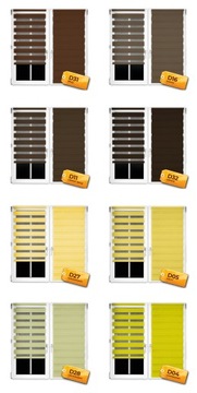 Рулонные шторы День и Ночь Мини Жалюзи 73х150см LUX