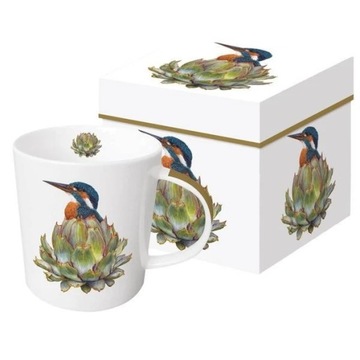 Kubek porcelanowy w pudełku 350 ml zimorodek