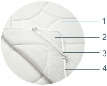 Наматрасник 200х200 PRESTIGE TOP толстый стеганый топпер с ручками