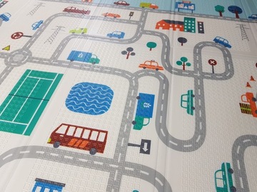 БОЛЬШОЙ КОВРИК ИЗ ПЕНЫ, ДВУХСТОРОННИЙ, СКЛАДНОЙ, 180x200см