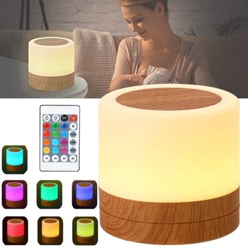 LAMPKA NOCNA LED Z FUNKCJĄ TIMERA, 7 KOLORÓW RGB, LAMPKA NOCNA DLA DZIECI