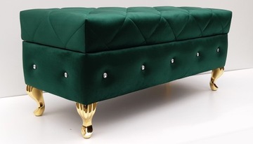 Стеганый пуф-скамка SWAROVSKI CARO GOLD