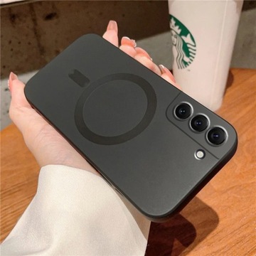 ЧЕХОЛ ДЛЯ SAMSUNG S21 FE СИЛИКОНОВЫЙ МАГНИТНЫЙ ЗАЩИТНЫЙ ЧЕХОЛ ДЛЯ MAGSAFE + СТЕКЛО