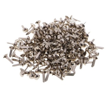 200 sztuk małych ćwieków papier 6x13mm złoty