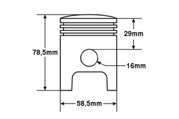 ПОРШЕНЬ JAWA 350 12В ПРАВЫЙ 58.50